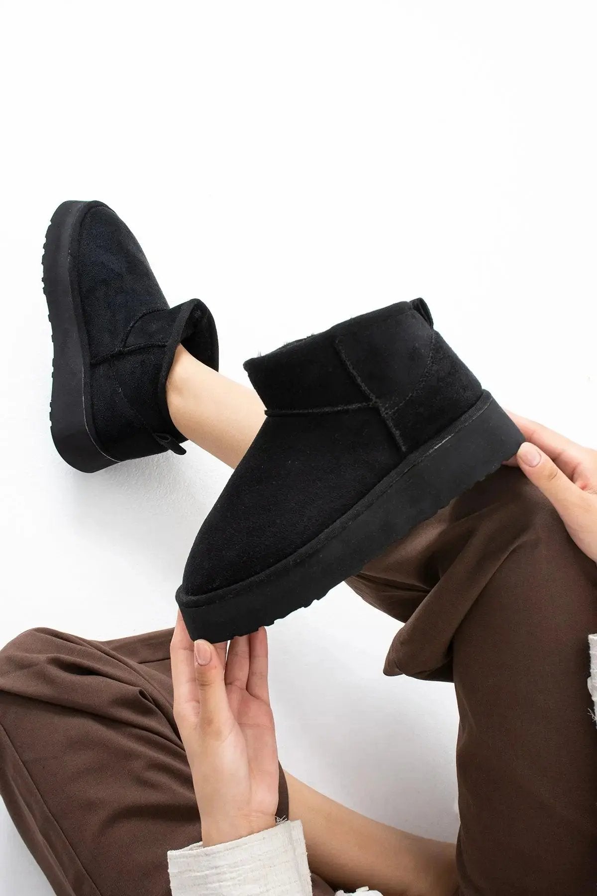 ULTRA MİNİ PLATFORM TABAN BOT - SİYAH Melodi Ayakkabı