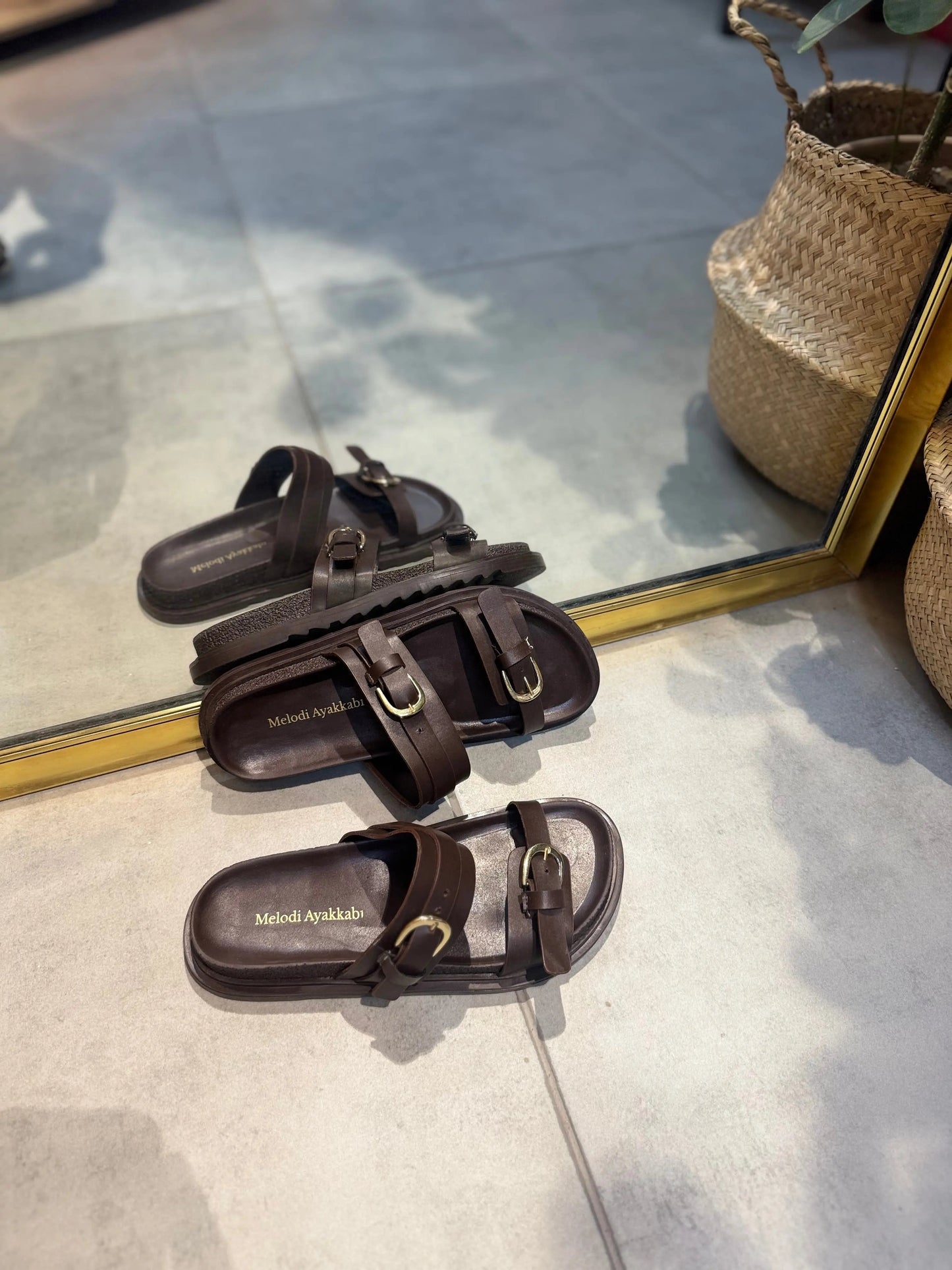 Lavinia Kadın Çift Tokalı Rahat Terlik – Günlük Yazlık Trend Terlik Melodiayakkabı