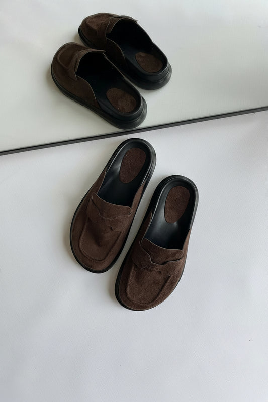 Mule Loafer Süet El Yapımı Şık Rahat Kalıp
- Kahve