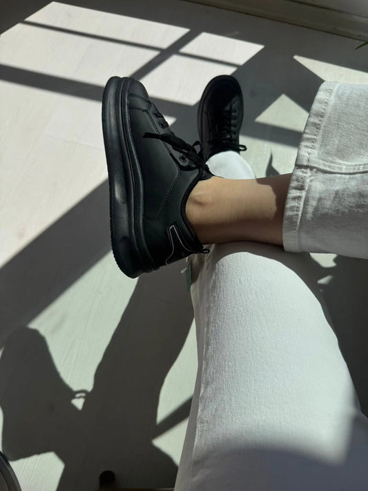 Fray SimSiyah Günlük Spor Sneakers Melodi Ayakkabı