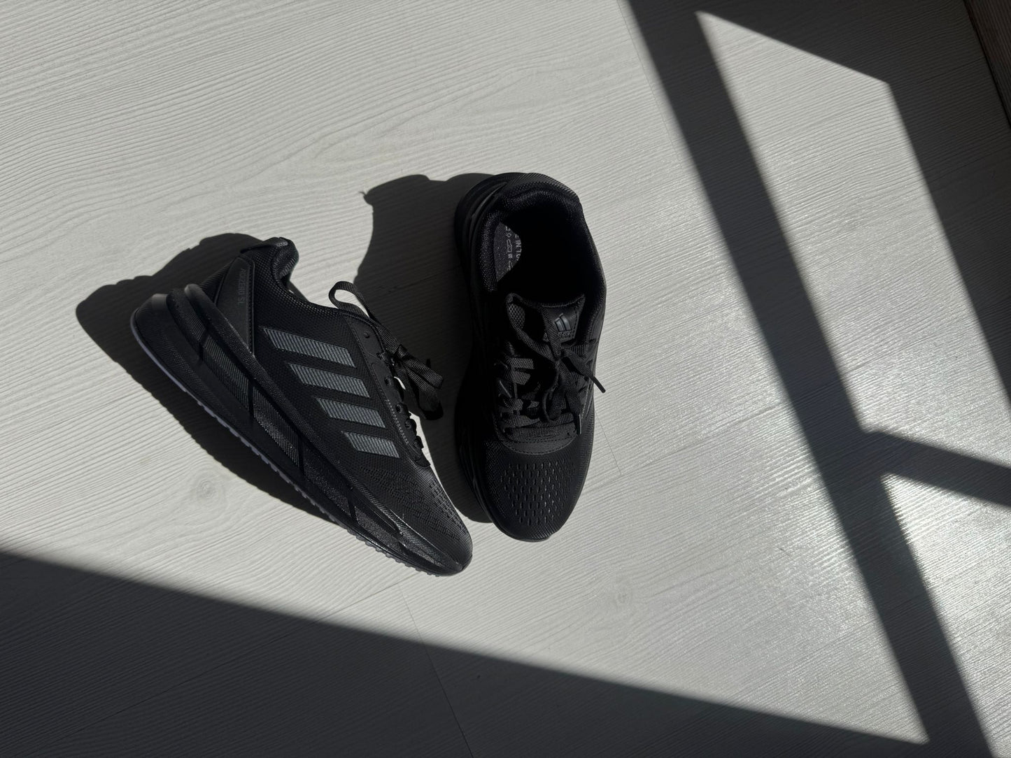 Run Simsiyah Paraşüt Kumaş Su Geçirmez Spor Ayakkabı -