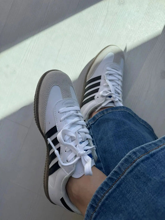 Samb Beyaz Siyah Rahat Günlük Spor Ayakkabı Melodi Ayakkabı