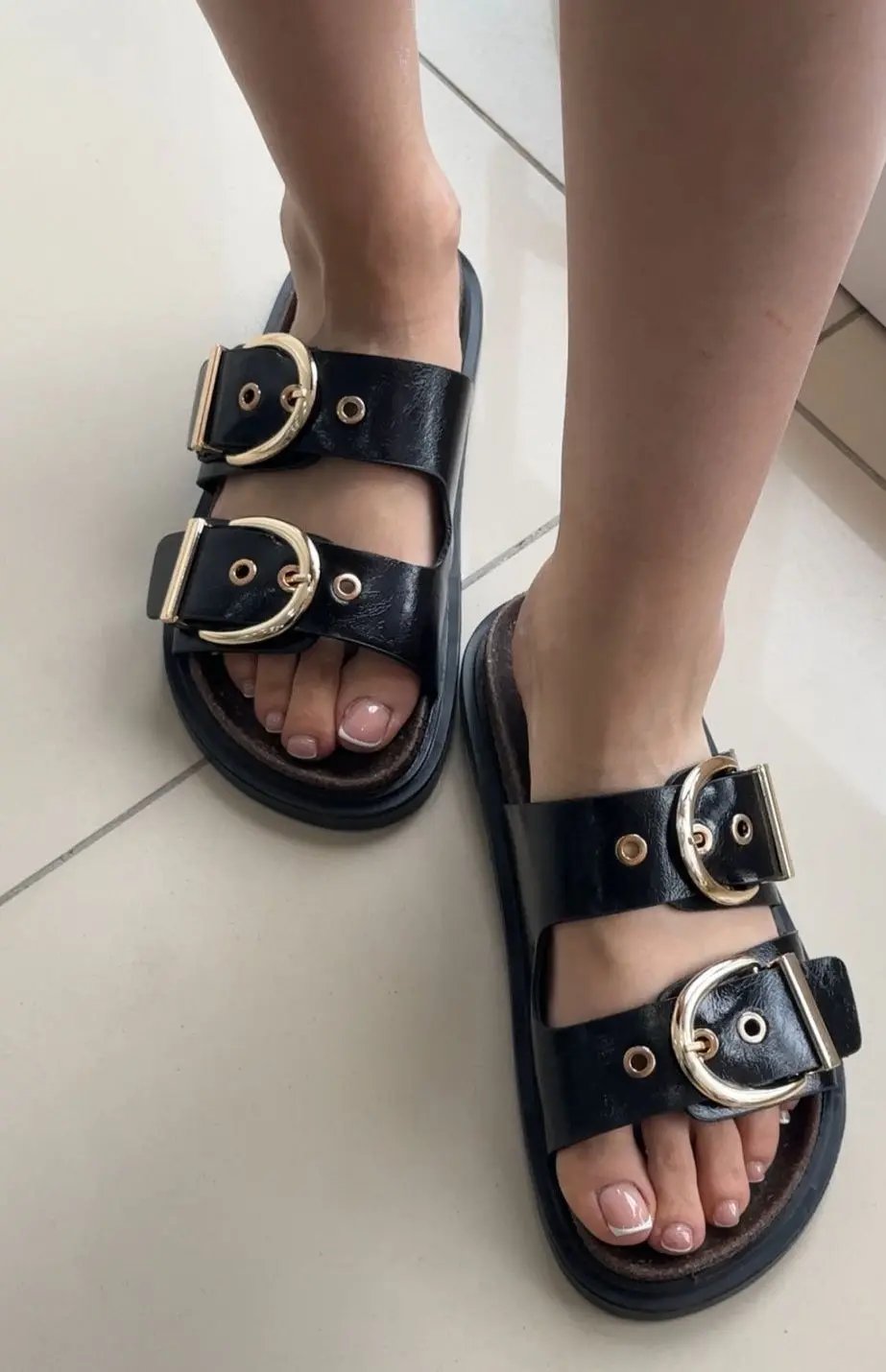 Melodi Laura Kadın Leopar Çift Tokalı Zımbalı Günlük Terlik – Rahat & Şık Yazlık Model Melodiayakkabı