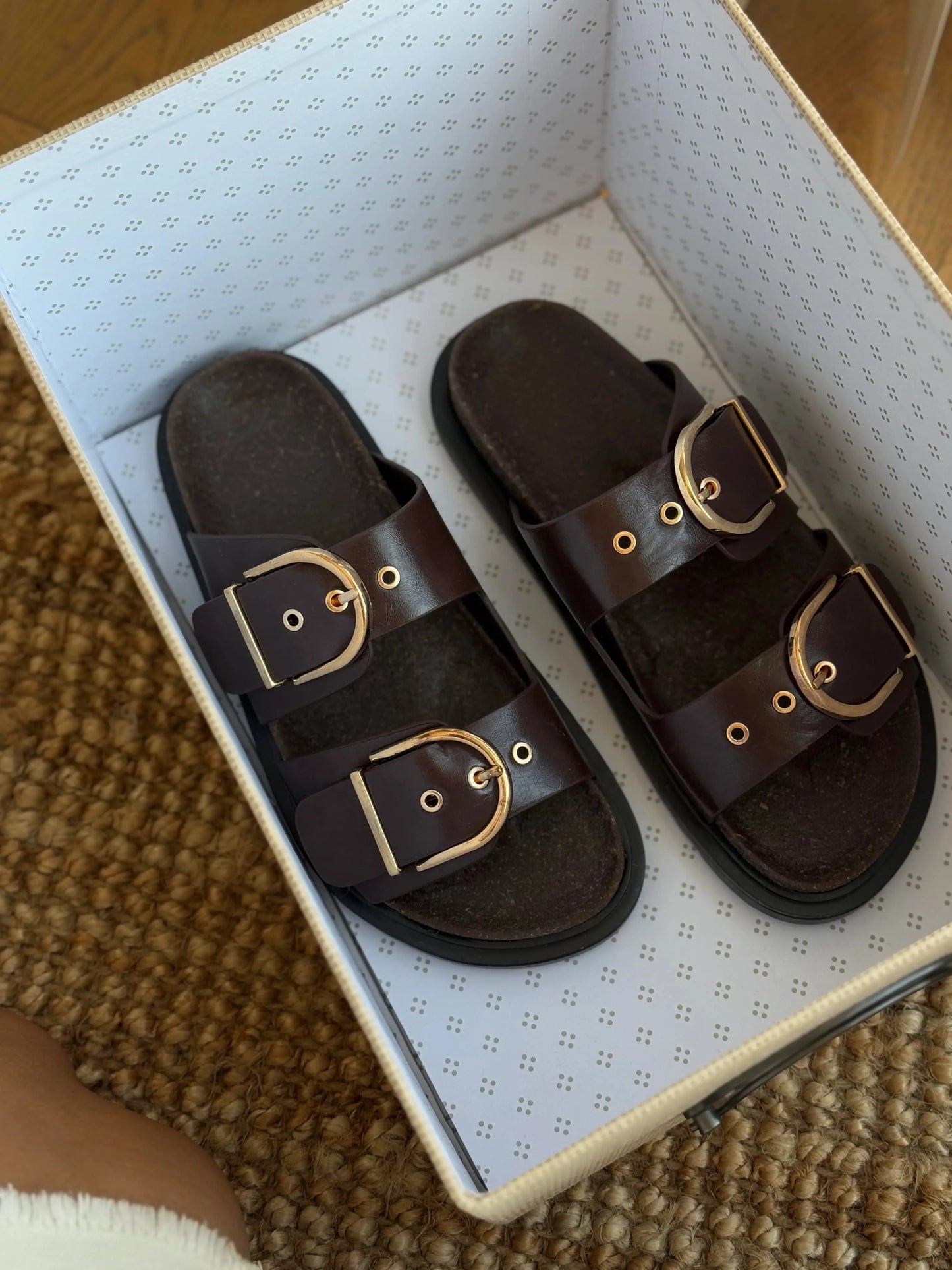 LAURA MANTAR KAHVE CİLT Melodiayakkabı