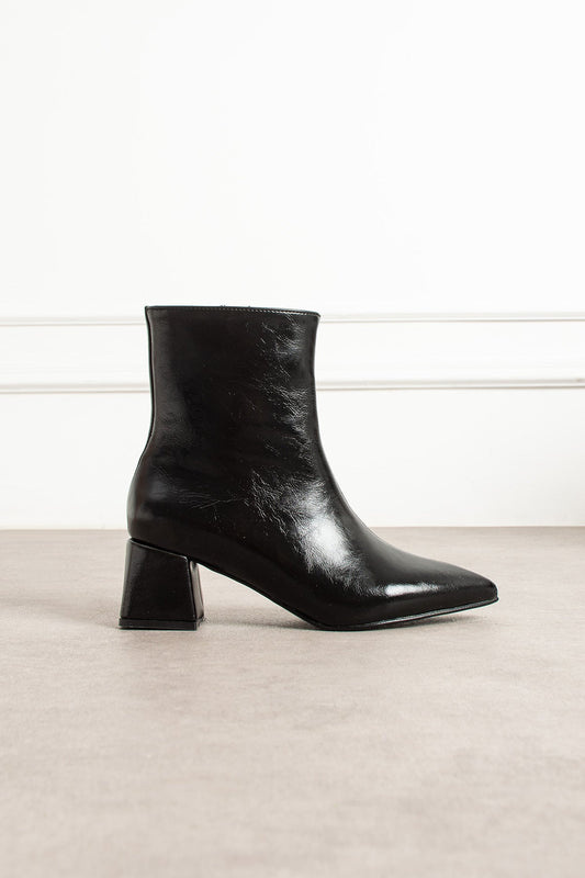 Vera Kadın Sivri Burun Kalın Topuklu Bot - Siyah Melodi Ayakkabı