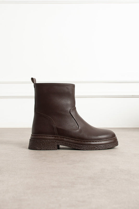 Arden Kadın Kahverengi Fermuarlı Bot Melodi Ayakkabı