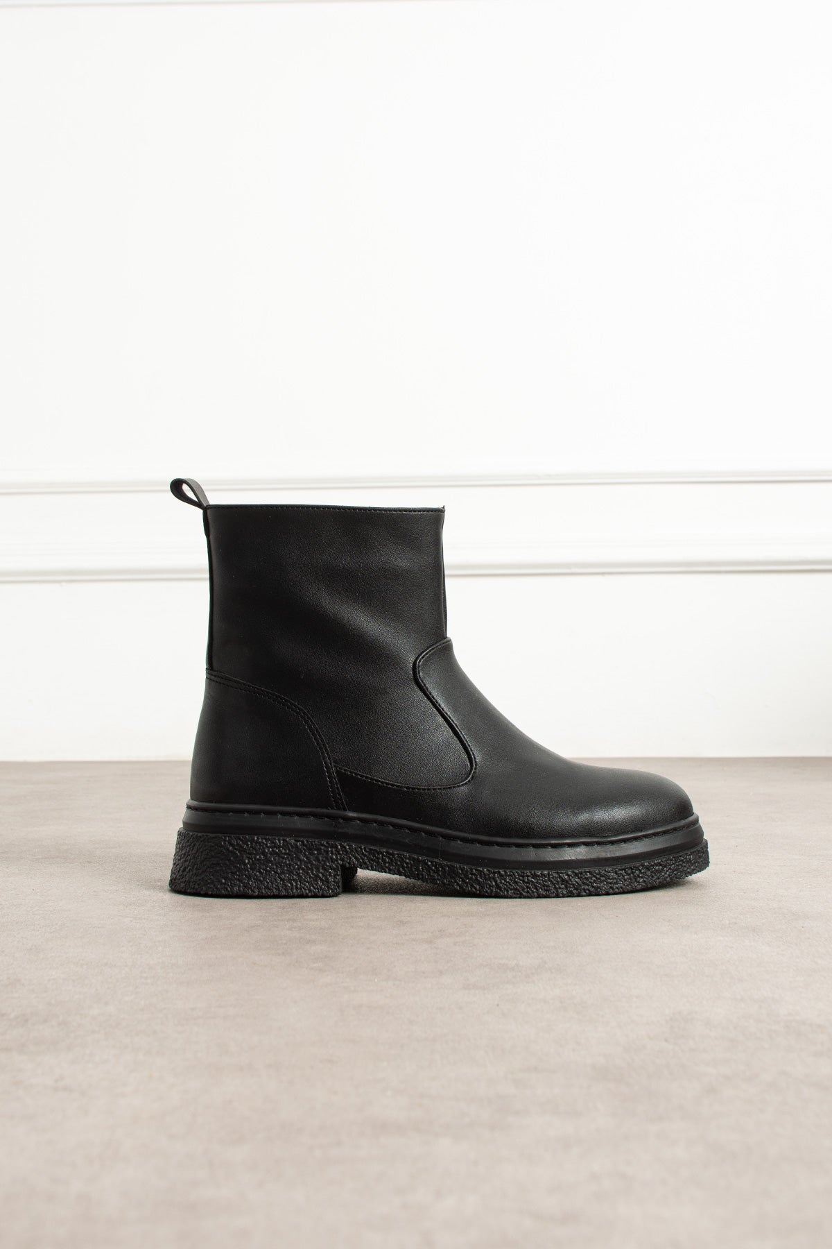 Arden Kadın Fermuarlı Chelsea Siyah Bot Melodi Ayakkabı