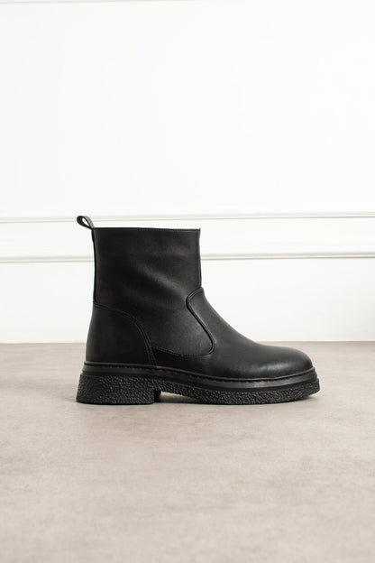 Arden Kadın Fermuarlı Chelsea Siyah Bot Melodi Ayakkabı