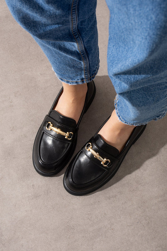 Zincir Detaylı Kadın Loafer Ayakkabı Melodi Ayakkabı