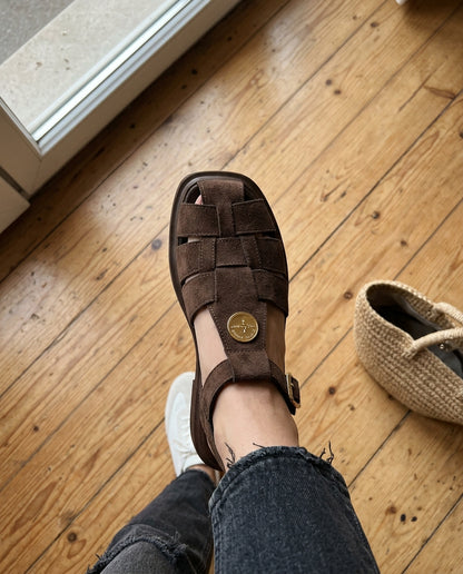 Nuda Hakiki Deri Sandalet