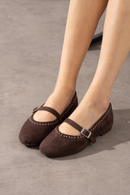 Milla Taş Detaylı Kadın Günlük Rahat Babet Melodi Ayakkabı