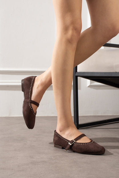 Milla Taş Detaylı Kadın Günlük Rahat Babet Melodi Ayakkabı