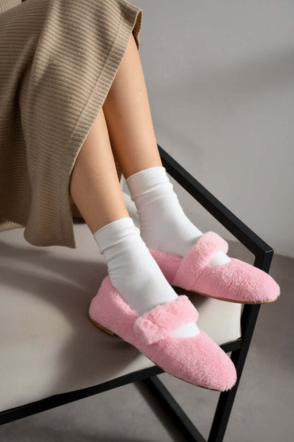 Peluş Ev Babeti–Tüylü Ultra Yumuşak Hafif Sıcak Konforlu Panduf Melodi Ayakkabı
