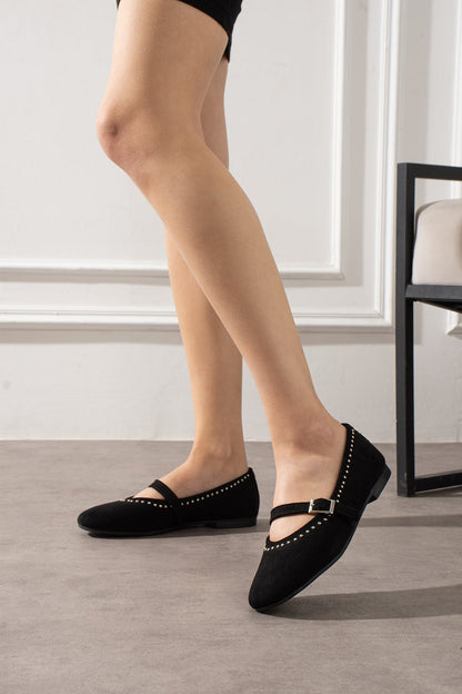 Milla Taş Detaylı Kadın Günlük Rahat Babet Melodi Ayakkabı