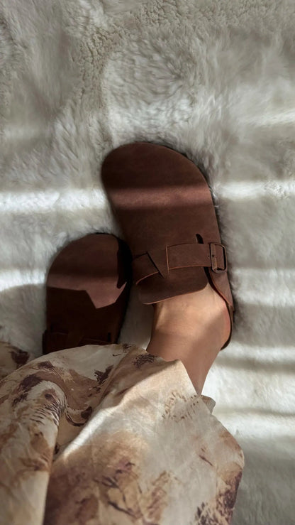 Sabo Önü Kapalı Mantar Taban Terlik Melodi Ayakkabı