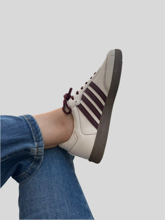 Samb Spor Ayakkabı Rahat Günlük Spor Ayakkabı - Beyaz Bordo Melodi Ayakkabı