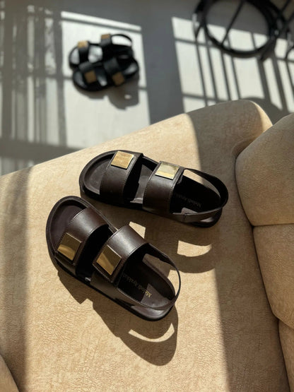 Verona Gold Tokalı Cırtlı Şık Rahat Günlük Kadın Sandalet Melodi Ayakkabı