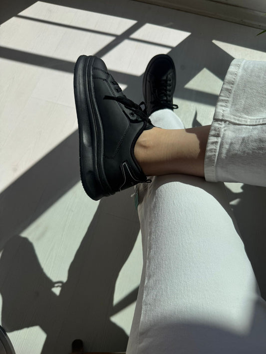 Fray SimSiyah Günlük Spor Sneakers