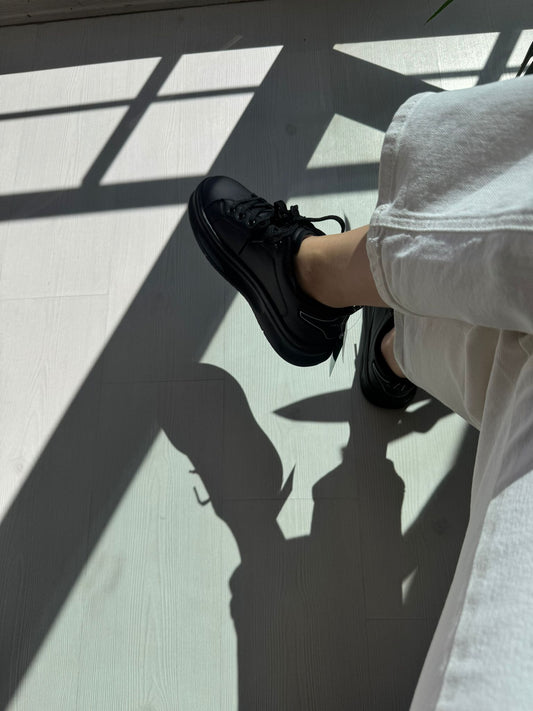 Fray SimSiyah Günlük Spor Sneakers