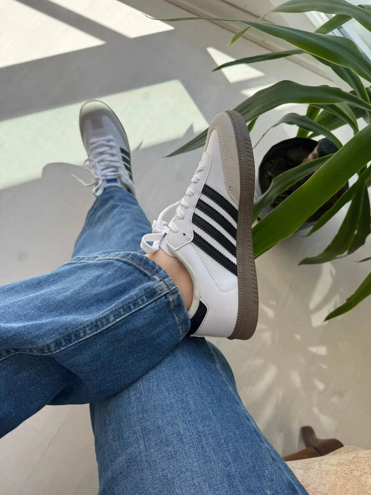 Samb Beyaz Siyah Rahat Günlük Spor Ayakkabı Melodi Ayakkabı