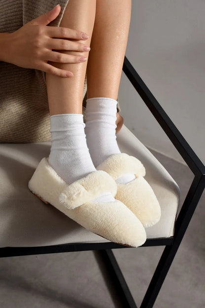 Peluş Babet–Tüylü Ultra Yumuşak Hafif Sıcak Konforlu Panduf Melodi Ayakkabı