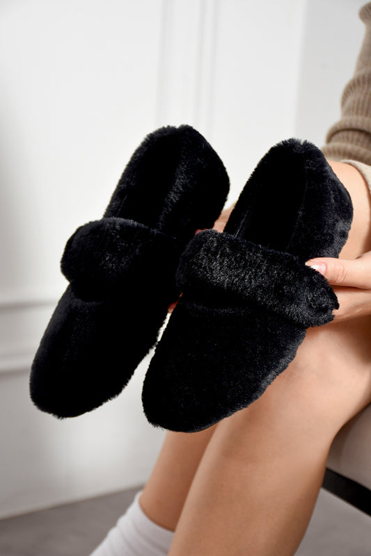 Peluş Ev Babeti–Tüylü Ultra Yumuşak Hafif Sıcak Konforlu Panduf