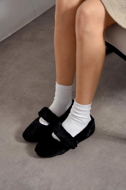 Peluş Babet–Tüylü Ultra Yumuşak Hafif Sıcak Konforlu Panduf Melodi Ayakkabı