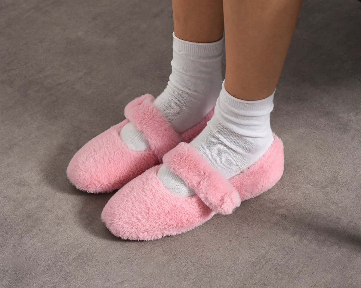 Peluş Ev Babeti–Tüylü Ultra Yumuşak Hafif Sıcak Konforlu Panduf Melodi Ayakkabı
