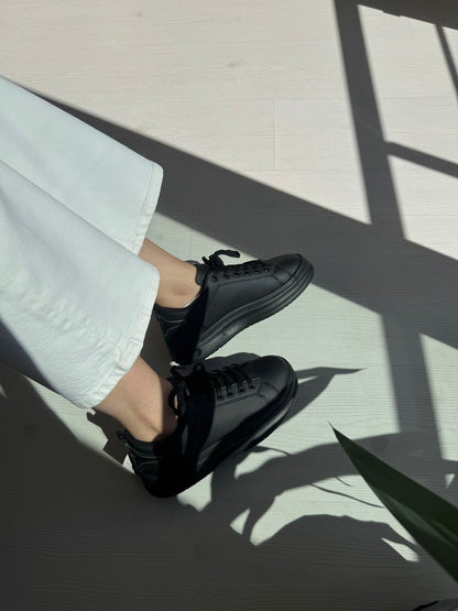 Fray SimSiyah Günlük Spor Sneakers