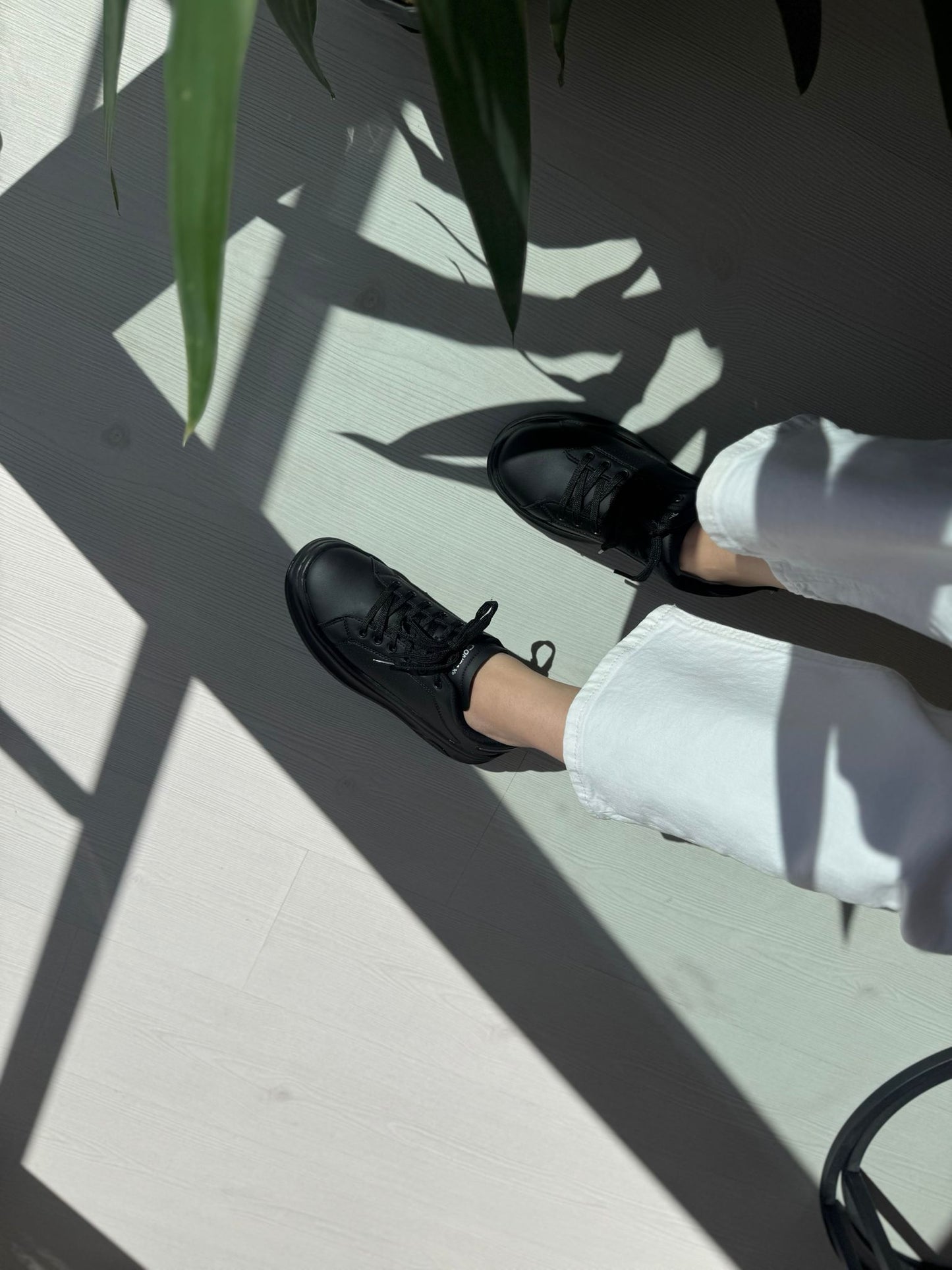 Fray SimSiyah Günlük Spor Sneakers