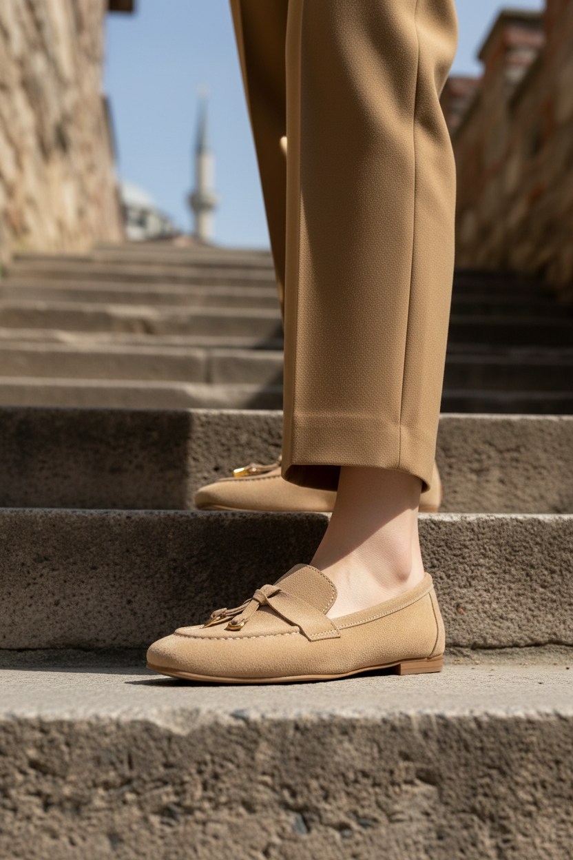 Bej Loafer - Merdiven