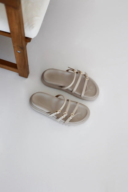 Lavinia Kadın Çift Tokalı Rahat Terlik – Günlük Yazlık Trend Terlik Melodiayakkabı