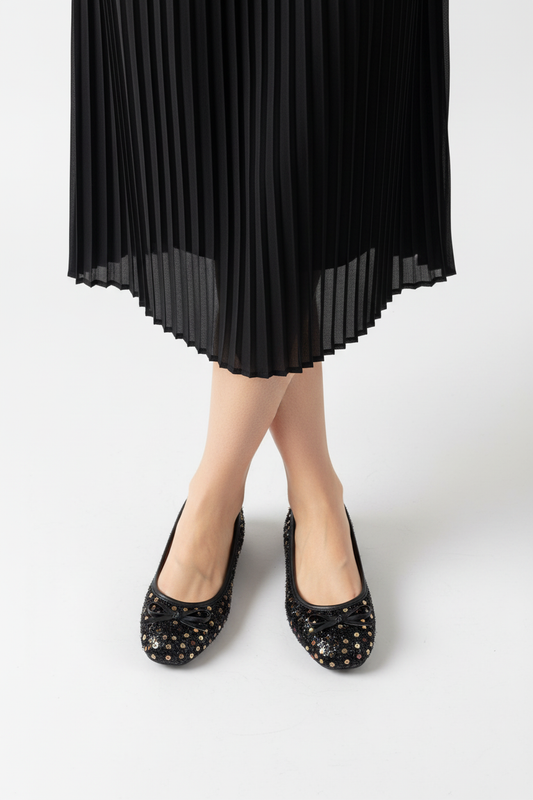 Siyah Babet Siyah Etek Çapraz