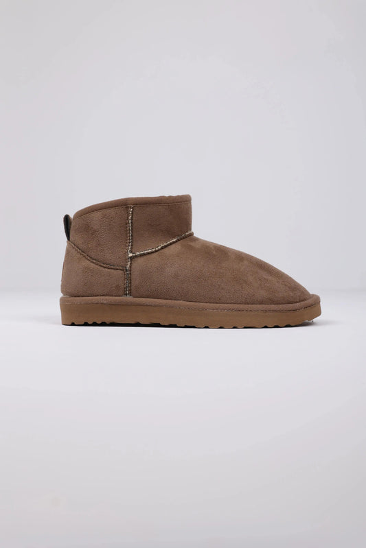 Mini Alçak Taban Süet İçi Kürklü Kadın Bot Melodi Ayakkabı